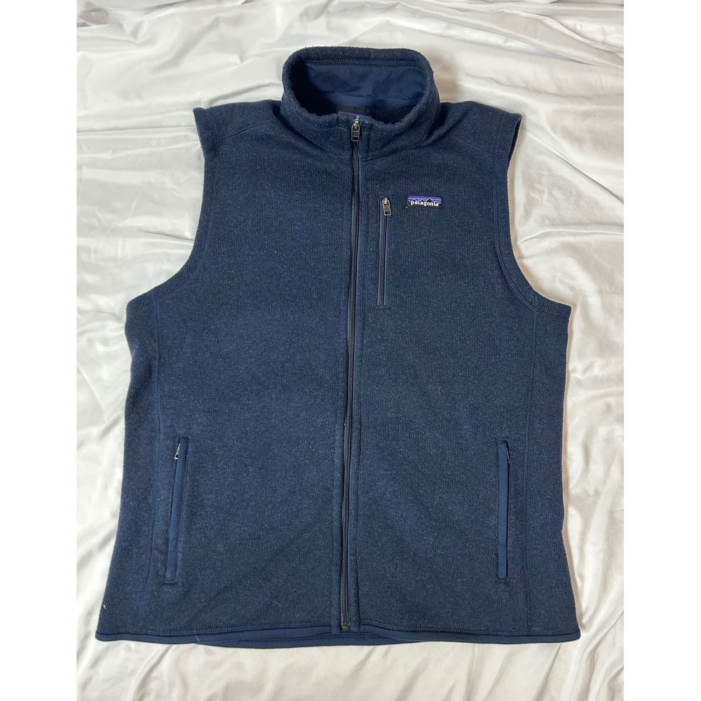 Patagonia Better Sweater Vest Navy Blue Full Zip Fleece Gorpcore Chic Mens Large
